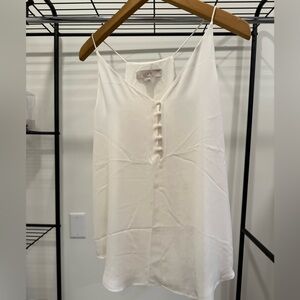 LOFT Ivory Button-Front Camisole